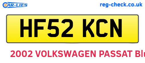 HF52KCN are the vehicle registration plates.