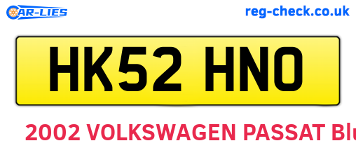 HK52HNO are the vehicle registration plates.