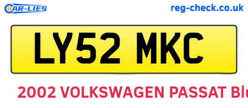 LY52MKC are the vehicle registration plates.