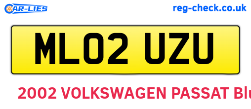 ML02UZU are the vehicle registration plates.