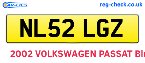 NL52LGZ are the vehicle registration plates.