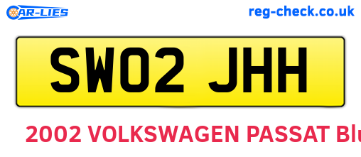 SW02JHH are the vehicle registration plates.