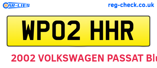 WP02HHR are the vehicle registration plates.