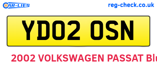 YD02OSN are the vehicle registration plates.