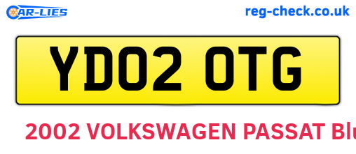 YD02OTG are the vehicle registration plates.