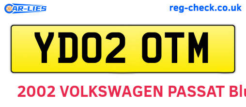 YD02OTM are the vehicle registration plates.