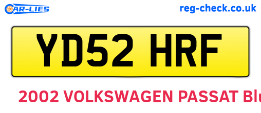 YD52HRF are the vehicle registration plates.