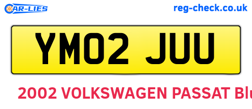 YM02JUU are the vehicle registration plates.