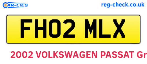 FH02MLX are the vehicle registration plates.