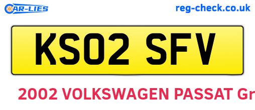 KS02SFV are the vehicle registration plates.