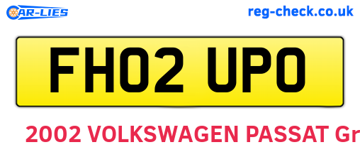 FH02UPO are the vehicle registration plates.