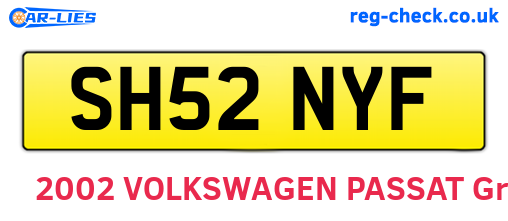 SH52NYF are the vehicle registration plates.