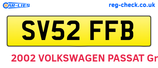SV52FFB are the vehicle registration plates.