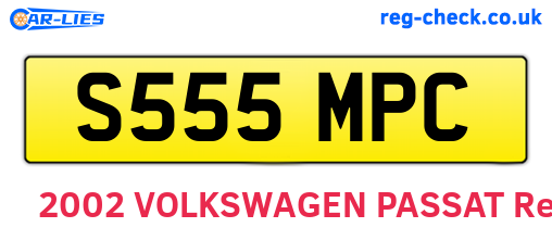 S555MPC are the vehicle registration plates.