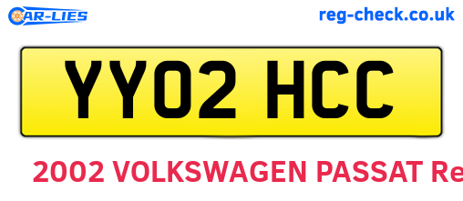YY02HCC are the vehicle registration plates.
