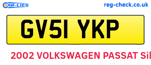GV51YKP are the vehicle registration plates.