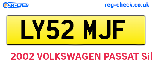 LY52MJF are the vehicle registration plates.