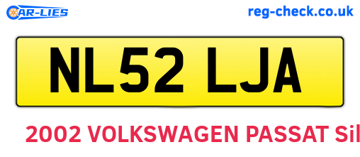 NL52LJA are the vehicle registration plates.