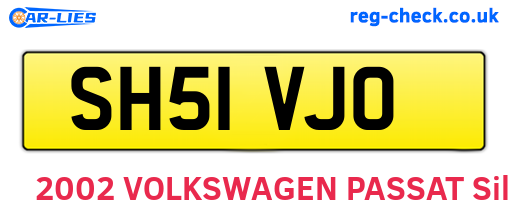 SH51VJO are the vehicle registration plates.