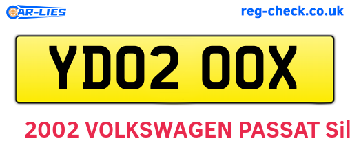 YD02OOX are the vehicle registration plates.