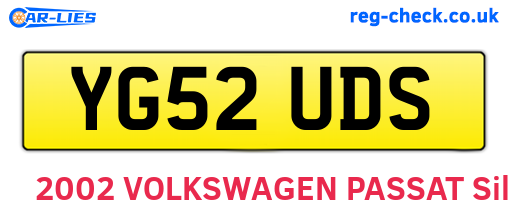 YG52UDS are the vehicle registration plates.