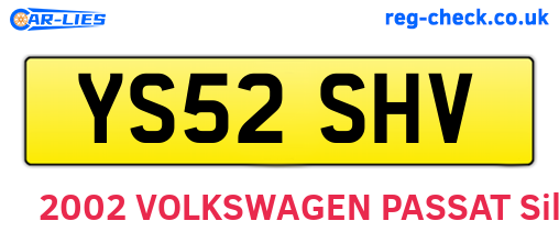 YS52SHV are the vehicle registration plates.
