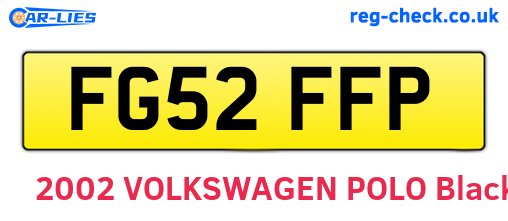 FG52FFP are the vehicle registration plates.