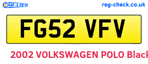 FG52VFV are the vehicle registration plates.
