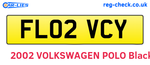 FL02VCY are the vehicle registration plates.