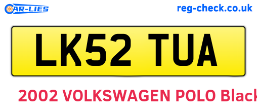 LK52TUA are the vehicle registration plates.
