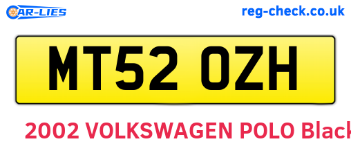 MT52OZH are the vehicle registration plates.