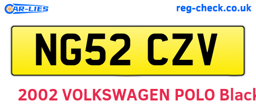 NG52CZV are the vehicle registration plates.