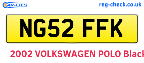 NG52FFK are the vehicle registration plates.
