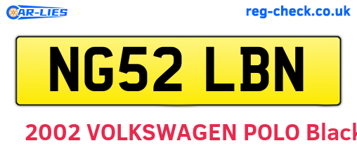 NG52LBN are the vehicle registration plates.