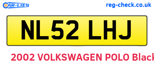 NL52LHJ are the vehicle registration plates.