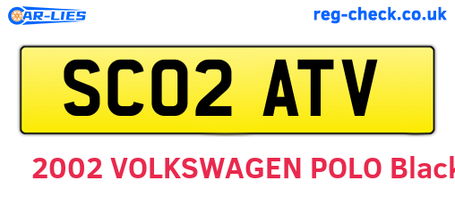 SC02ATV are the vehicle registration plates.