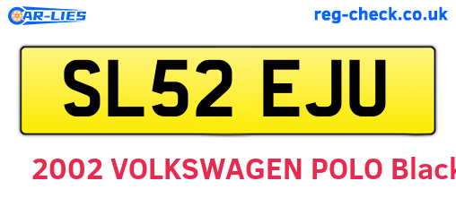 SL52EJU are the vehicle registration plates.
