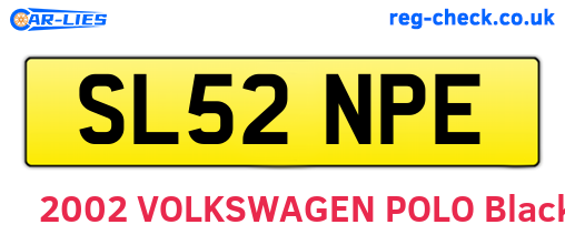 SL52NPE are the vehicle registration plates.
