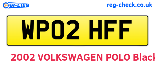 WP02HFF are the vehicle registration plates.