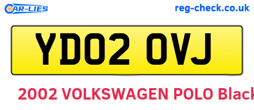 YD02OVJ are the vehicle registration plates.