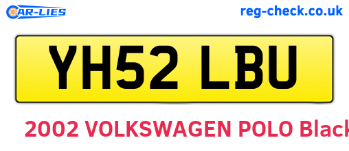 YH52LBU are the vehicle registration plates.