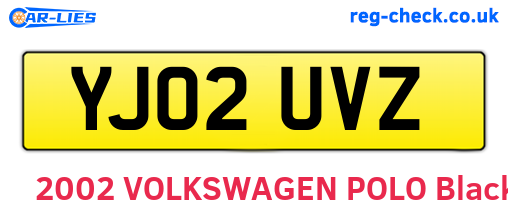 YJ02UVZ are the vehicle registration plates.