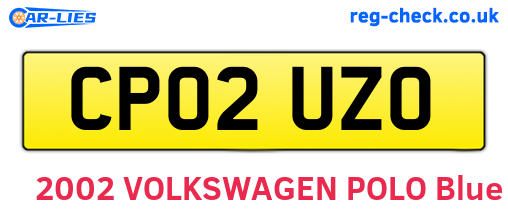CP02UZO are the vehicle registration plates.