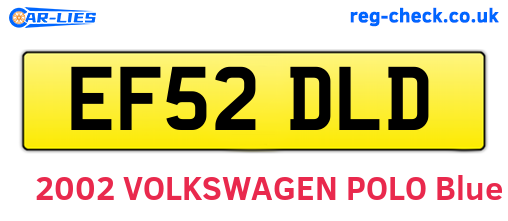 EF52DLD are the vehicle registration plates.