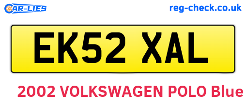 EK52XAL are the vehicle registration plates.