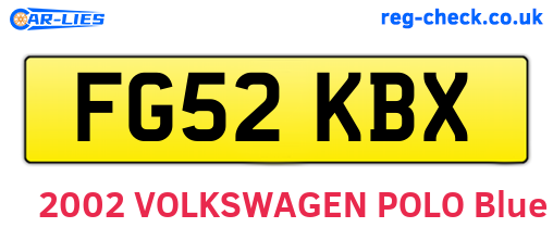 FG52KBX are the vehicle registration plates.