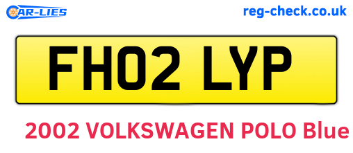 FH02LYP are the vehicle registration plates.
