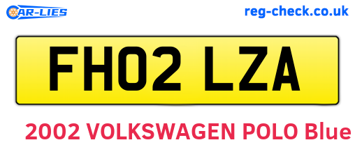 FH02LZA are the vehicle registration plates.