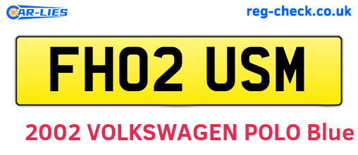 FH02USM are the vehicle registration plates.