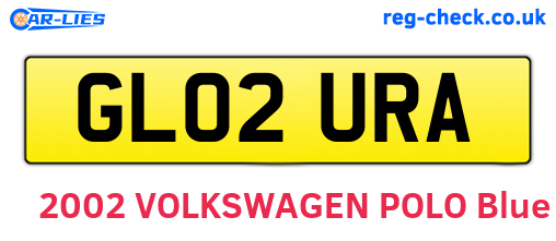 GL02URA are the vehicle registration plates.